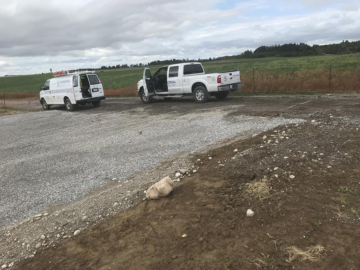 Completed temporary radar site at Hamilton airport